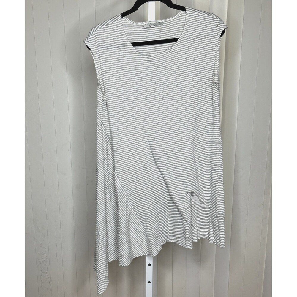 Bryn Walker Asymmetrical Top Sleevless Striped Made in USA Size S